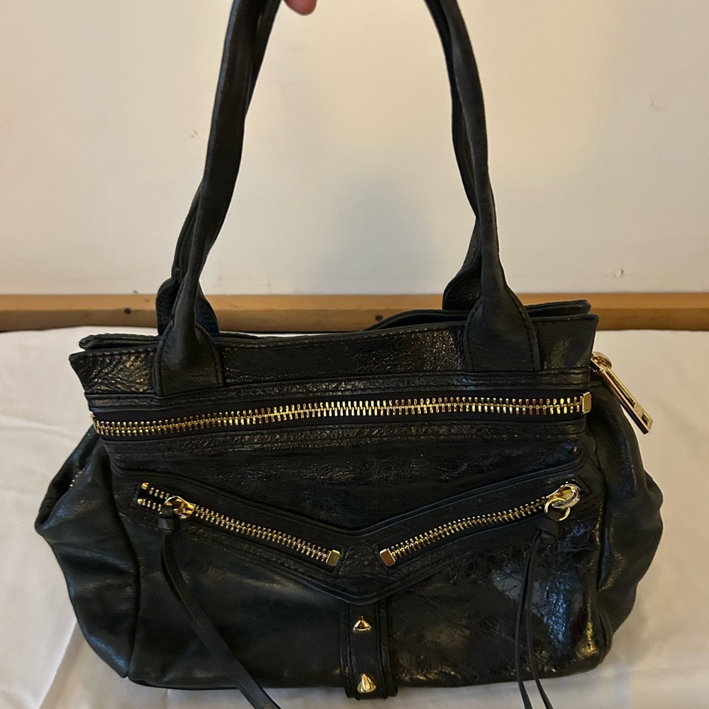 Botkier Trigger Black Leather Handbag